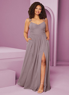 Barbie ♥ Azazie Bridesmaid Dresses Dusk A-Line Pleated Chiffon Dress image8