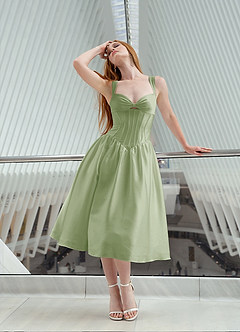 Vestido Verde Claro Midi Arwen image9