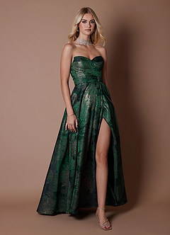 Daiane Emerald Gold Gown image1
