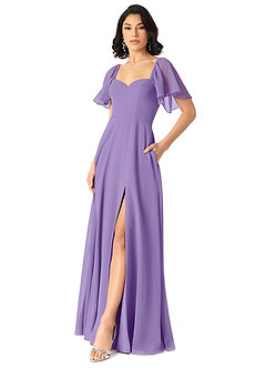 Azazie Chloe Bridesmaid Dresses Tahiti A-Line Sweetheart Neckline Chiffon Dress image5