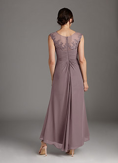 Azazie Endora Mother of the Bride Dresses Dusk A-Line Scoop Lace Chiffon Dress image4