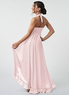 Azazie Hermione Junior Blushing Pink A-Line Chiffon Dress image5