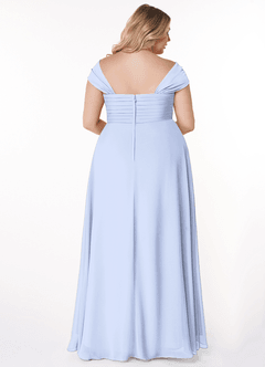 Azazie Kaitlynn Robes de demoiselle d'honneur Robe Empire Convertible en Mousseline de soie Gerafft Eis image11