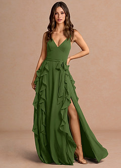 Maxi jurk Alouette Olijf image5