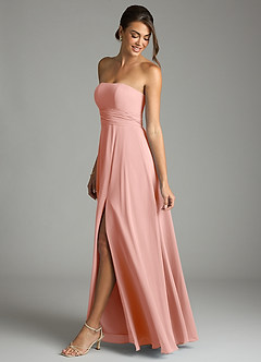 Azazie Tamira Suknie dla druhen Linia A Pofałdowany Szyfon Do ziemi Sukienka image3