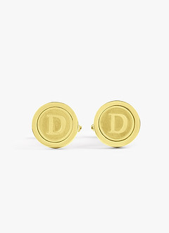 front Customizable Single Initial Cuff Links