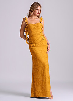 Azazie Jessamine Brudtärnklänningar Klä av Sjöjungfru i Blommig Utbrändhet Korsett Knäck image3