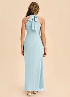 Azazie Doretta Junior Robe Fourreau en Mousseline de soie Plissée Verre De Mer image2