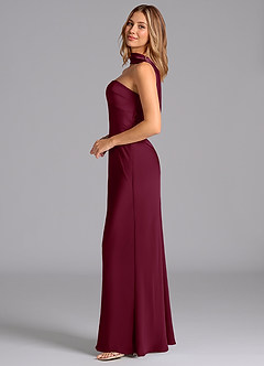 Azazie Lusinda Brudtärnklänningar Klä av Sjöjungfru i Stretch Satin Axelbandslös Mullbär image5