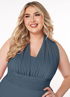 Azazie Fifi Bridesmaid Dresses Neptune A-Line Strapless Chiffon Convertible Dress image16
