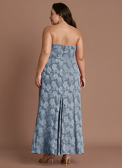 Vestido Azul Polvoriento Largo Ezrena image8