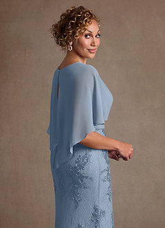 Azazie Amrita Suknie dla Matki Panny Młodej Syrena Koronka Szyfon Długość podłogi Sukienka image6