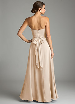 Azazie Tamira Suknie dla druhen Linia A Pofałdowany Szyfon Do ziemi Sukienka image4