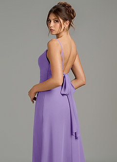 Azazie Sherah Bridesmaid Dresses Tahiti A-Line Pleated Chiffon Dress image3