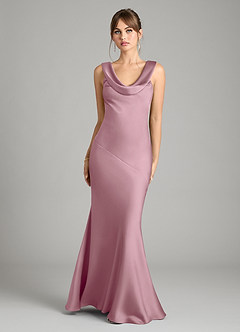 Azazie Rylina Bridesmaid Dresses Vintage Mauve Mermaid Stretch Satin Dress image1