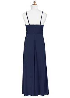 Azazie Luxy Junior Dark Navy Pleated Mesh Dress image7