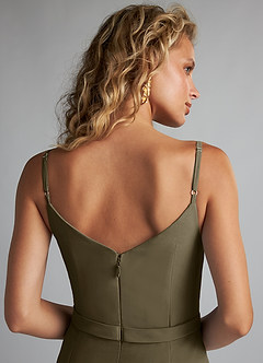 Azazie Summer Final Sale Amethyst Mermaid Scoop Cowl Chiffon Dress image6