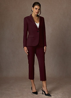 front Kennedy Cabernet Pantalones de vestir elásticos estructurados