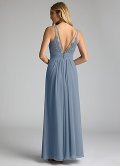 Azazie Maren Allure Bridesmaid Dresses Twilight A-Line V-Neck Lace Chiffon Dress image5