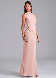 Azazie Evadne Suknie dla druhen Osłona Pofałdowany Szyfon Do ziemi Sukienka image4