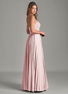 Azazie Chiana Abiti da Damigella Abito A-Line in Chiffon Senza Cinturino Rosa Rossore image5