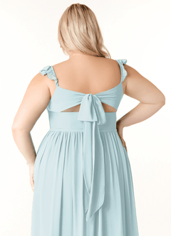 Azazie Metz Final Sale Mist A-Line Sweetheart Ruched Chiffon Dress image12