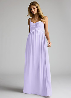 Azazie Llana Maternity Bridesmaid Dresses A-Line Chiffon Floor-Length Dress image3