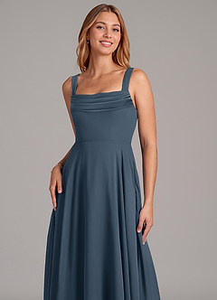 Azazie Shaude Bridesmaid Dresses Neptune A-Line Pleated Chiffon Dress image5