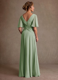 Azazie Milliat Suknie dla Matki Panny Młodej Linia A Koronka Szyfon Długość podłogi Sukienka image3