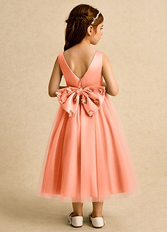 Azazie Malva vestidos de niña de las flores Vestido de Atardecer de Tul de Princesa con Lazo image2