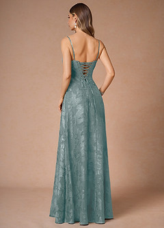 Hollis Powder Blue Lace Back Maxi Dress image2