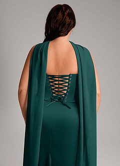 Azazie Sorrel Bridesmaid Dresses Pine Mermaid Strapless Stretch Satin Convertible Dress image14