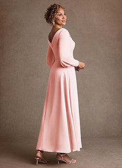 Azazie Paterson Suknie dla Matki Panny Młodej Linia A Pofałdowany Szyfon Długość kostki Sukienka image4