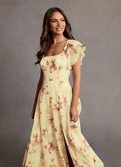 Halle Light Yellow Maxi Dress image6