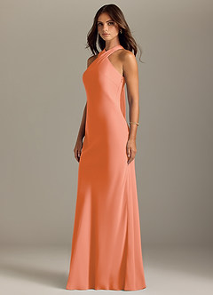 Azazie Doretta Bridesmaid Dresses Sunset Mermaid Pleated Chiffon Dress image4