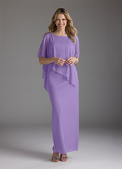 Azazie Aspyn Mother of the Bride Dresses Tahiti Sheath Beaded Mesh Dress image1