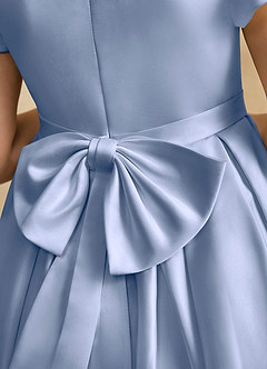 Azazie Pearl vestidos de niña de las flores Vestido de Hielo de Satin Mate de Princesa con Plisado image8
