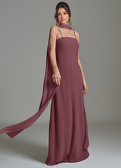 Azazie Ilana Bridesmaid Dresses Sangria A-Line Strapless Chiffon Dress image7