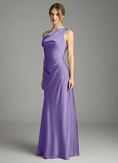 Azazie Emerson Bridesmaid Dresses Tahiti Mermaid Off the Shoulder Stretch Satin Dress image4