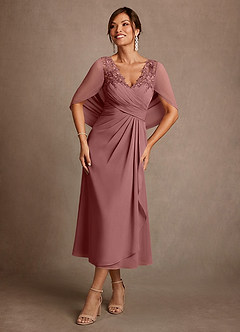 Azazie Forums Suknie dla Matki Panny Młodej Linia A Koronka Sznurówka Długość herbaty Sukienka image1