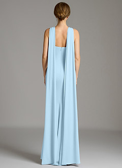 Azazie Sable Klänningar att prova hemma Klä av Sjöjungfru i Premium stretchjersey Plisserad Himmelsblå image2