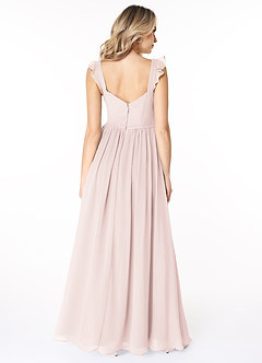 Azazie Stassie Bridesmaid Dresses Rose Petal A-Line Sweetheart Ruched Chiffon Dress image2