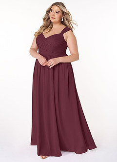 Azazie Raine Final Sale Matcha A-Line Sweetheart Ruched Chiffon Dress image9