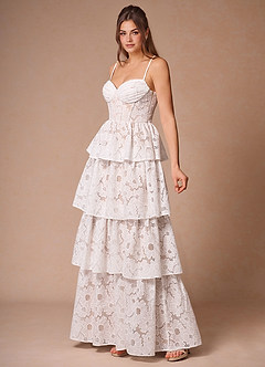 Galadriel White Lace Layered Dress image6