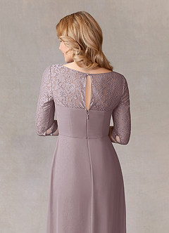 Azazie Leonine Mother of the Bride Dresses Dusk A-Line Scoop lace Chiffon Dress image7