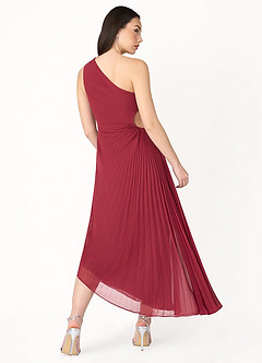 Angelina Ruby Red Asymmetrical Dress image5