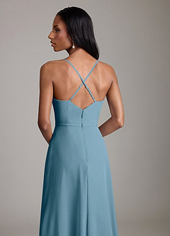 Azazie Naeem Bridesmaid Dresses Bermuda A-Line V-Neck Ruffle Chiffon Dress image7