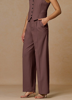 front Rowan Espresso Raffinerade vävda prestandabyxor