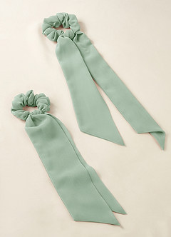 front Farblich passendes Chiffon-Multiway-Haartuch-Scrunchie-Set