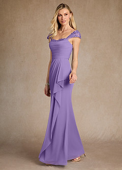 Azazie Belfast Mother of the Bride Dresses Tahiti Sheath Lace Mesh Dress image3